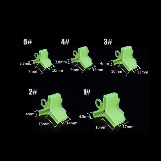 Beschermkappen voor Vishaak met 5 Maten — afbeelding 3