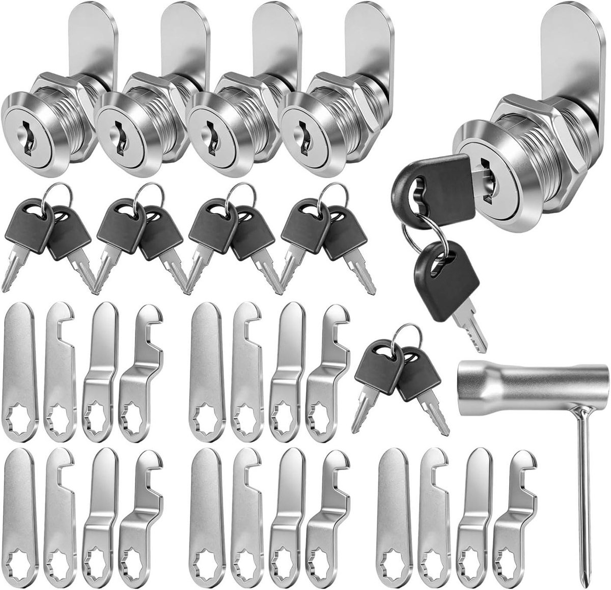 Brievenbus slot - Meubel slot - Kast beveiligen - Mortise lock type - 10 cm - Zilver