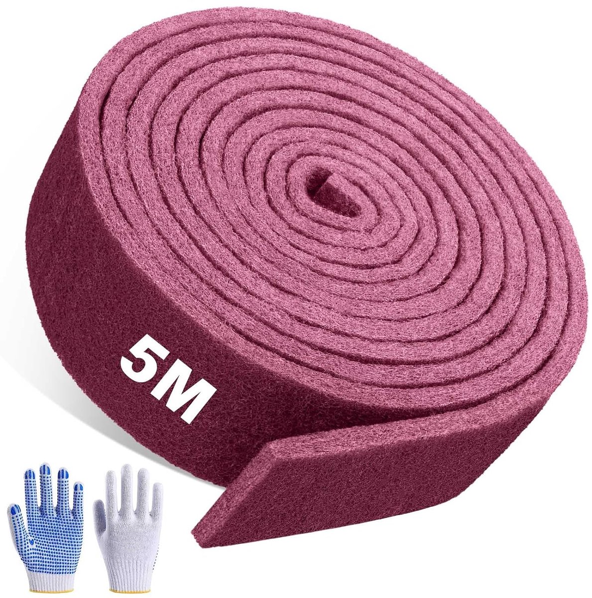 Flintronic Sanding Fleece 240 Grit Pad for Wood, Metal, Stainless Steel, 5 m x 8.5 cm - ShopVlot