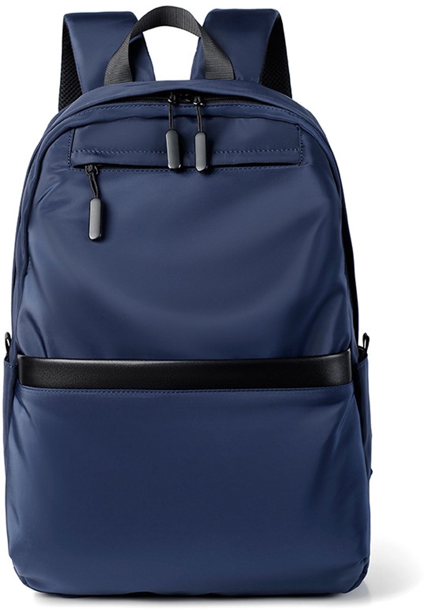 YAGXIG Fashion Rugzak - Effen Kleur Schooltas - Grote Capaciteit - Laptoptas voor 15,6 inch laptops - Zakelijke Reisrugzak - Studenten Schooltas - Blauw