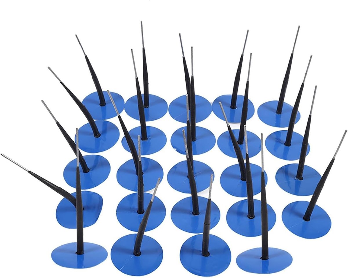 24-delige bandenreparatieset met rubberen pluggen en patches voor tubeless bandenherstel, inclusief 4.5mm paddenstoelenpluggen voor effectieve reparaties