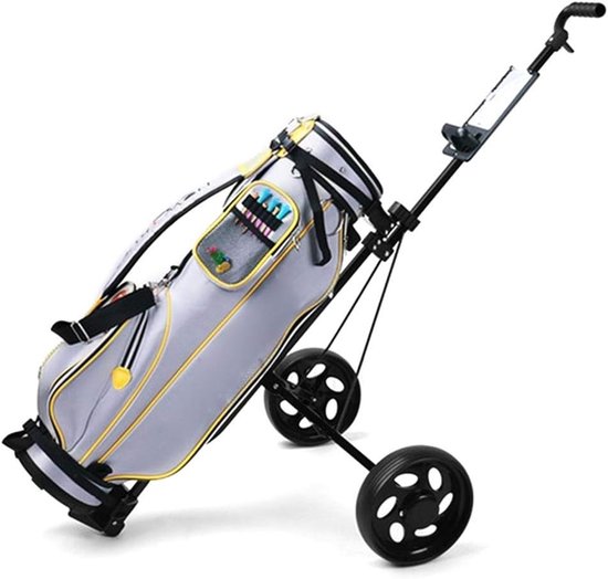 Golf Trolley - Golfkar - Golfen - Opvouwbaar - 2-wiel - Zwart — afbeelding 4
