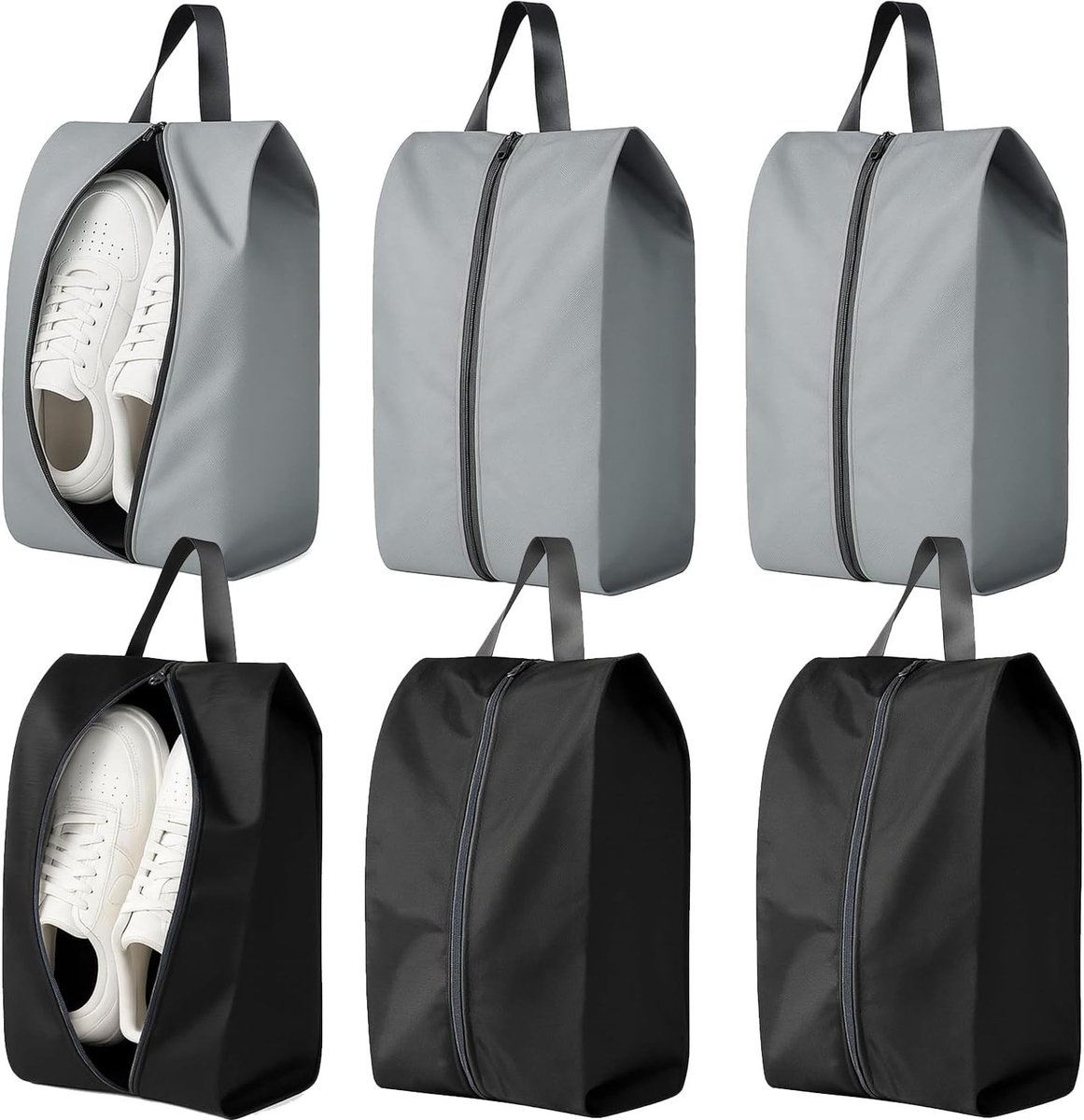 SnelShoppen - Pack van 6 Reis Schoenentasjes met Veilige Rits, Waterdichte en Stofdichte Opberg Organizer voor Schoenen, Ondergoed, Sokken, Ideaal voo