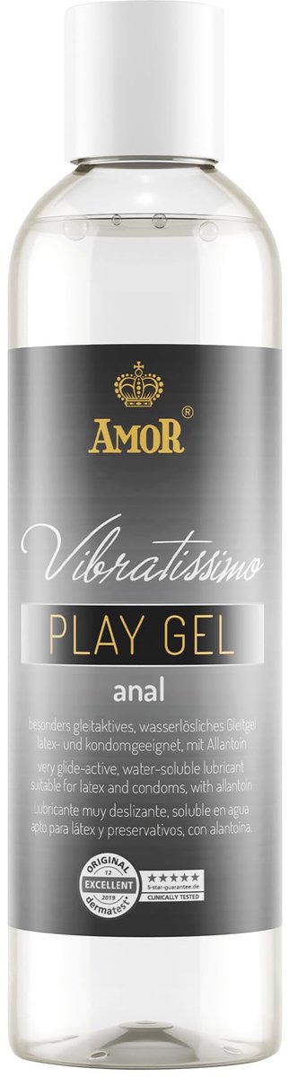 Vibratissimo PlayGel ANAL 300ml – Premium glijmiddel op waterbasis, extra stroperig voor anale seks | Dermatologisch getest & huidvriendelijk | Zonder parfum, kleurstoffen of parabenen