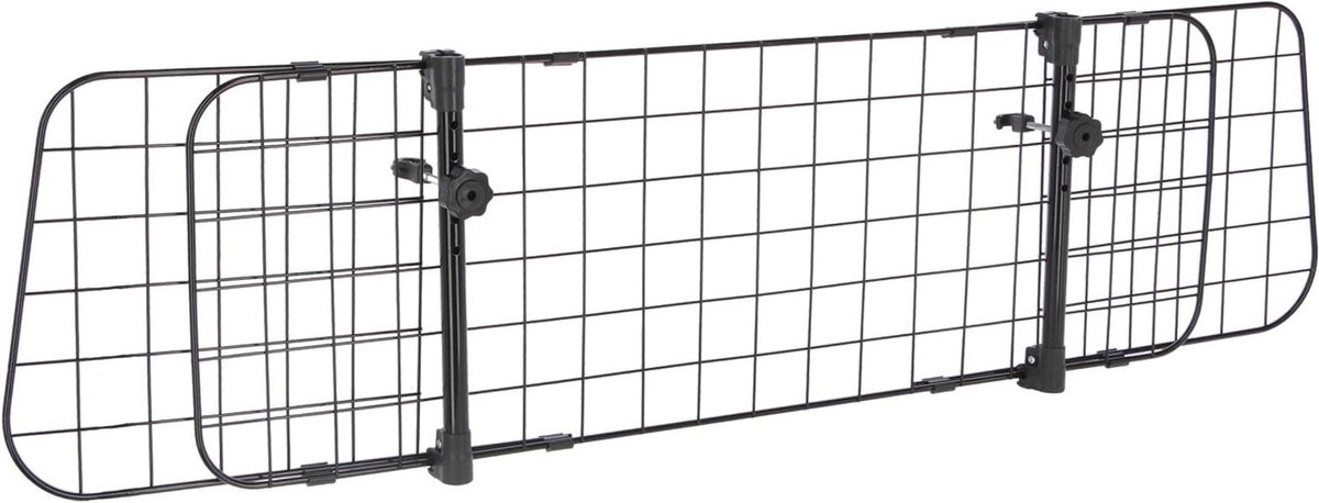 Autobeschermingsrooster - Kofferbak scheiding - Veilig dieren vervoer - Breedte instelbaar - 96-145 cm - Zwart