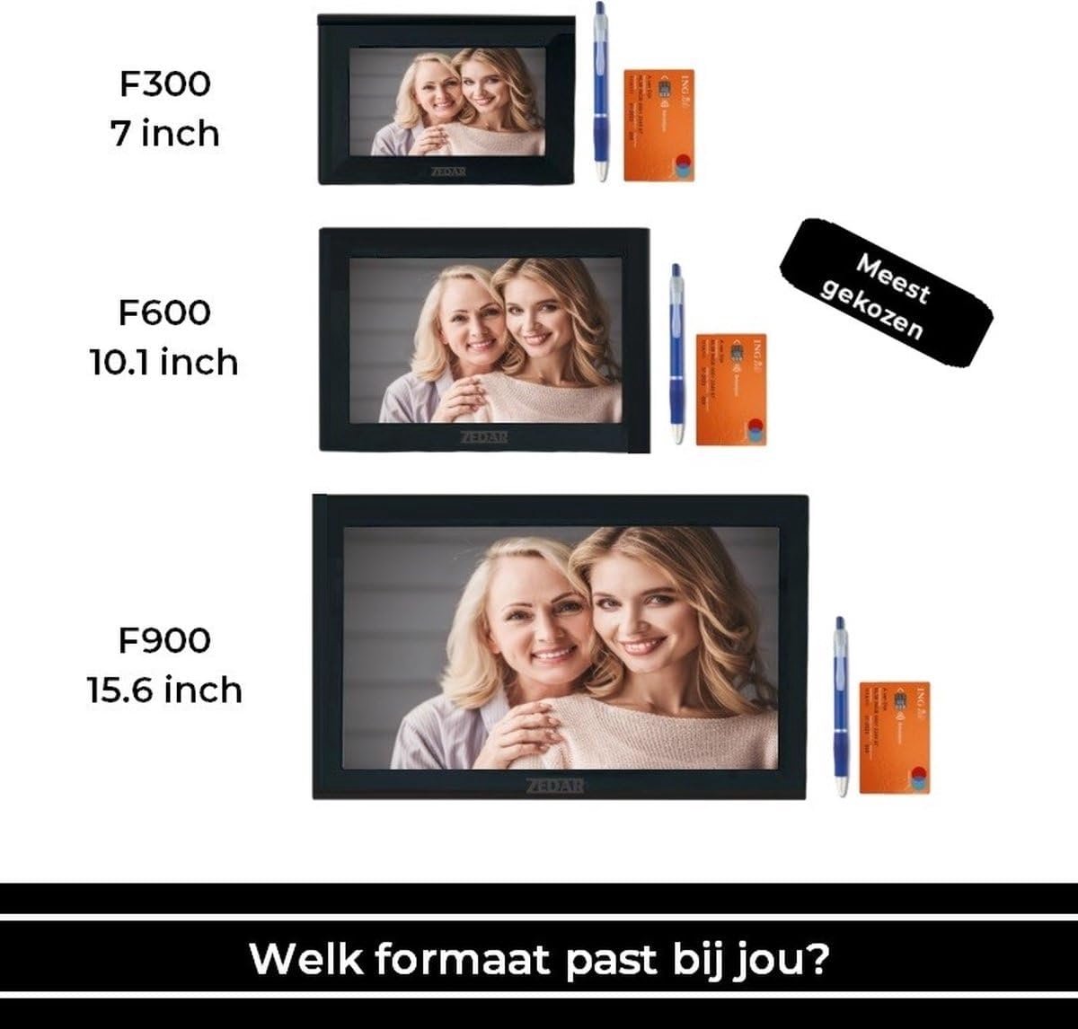 Digitale fotolijst - Fotokader HD - Herinneringen delen - WiFi verbinding - 15.6 inch - Zwart — cadeau in Wonen & Interieur - foto 4