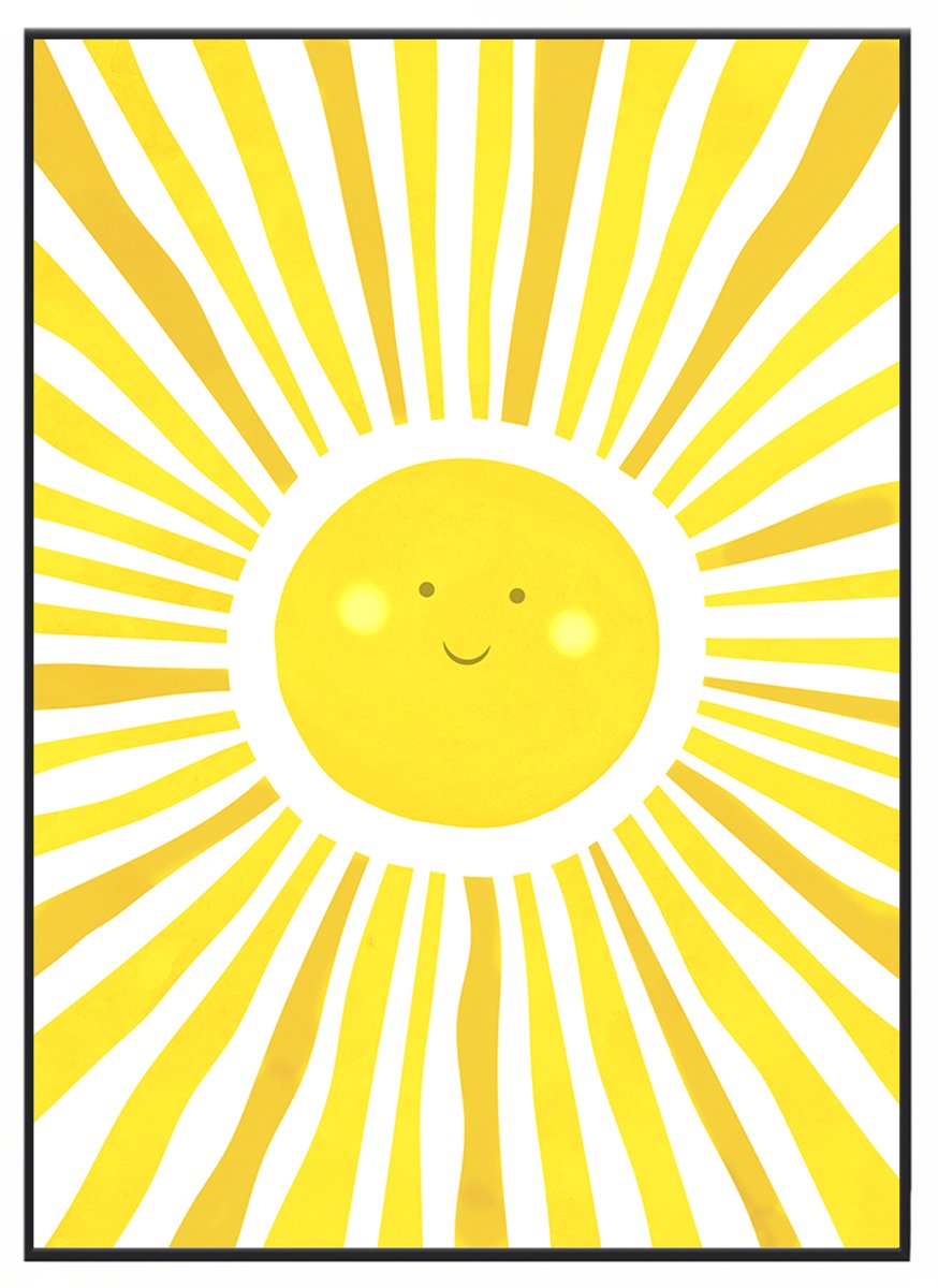 No Filter - Poster voor Baby- en Kinderkamer - Zon poster -A3 (30x40 cm) - 250 grams papier - Kinderkamer decoratie