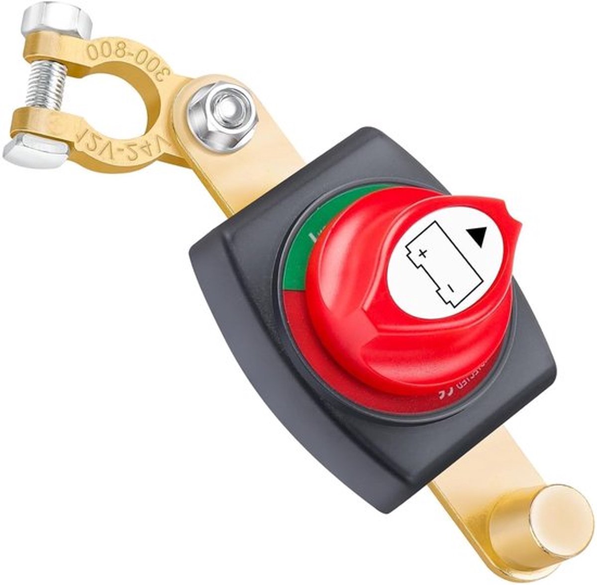 Verstelbare 180° Accuschakelaar voor 12V, 24V en 48V - Hoofdschakelaar voor Auto, Boot, Caravan en Motorfiets