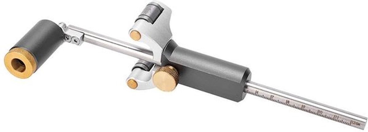 Scribetool Dubbeldoel - Houtbewerking - Meetbereik 13 cm - Aluminiumlegering/roestvrij staal - Slijtvast - Hoge nauwkeurigheid - Tekeninstrument