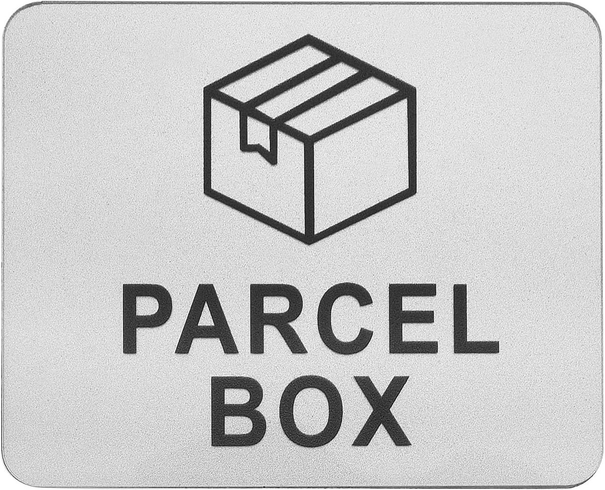 SnelShoppen - Acryl Pakketlabel met Zelfklevende Achterkant 11x9 cm - Informatie Signaal voor Pakketten - Geen Verloren Post - Zilver