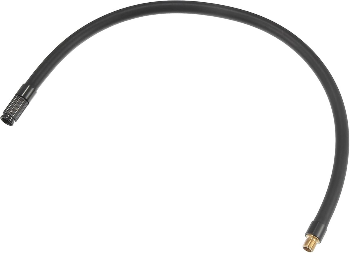 SnelShoppen - 40cm Luchtslang Verlenging Inflator, Flexibele Slang, Zwart Spindel voor Fietsen, Auto's, Motoren - Corrosiebestendig en Duurzaam