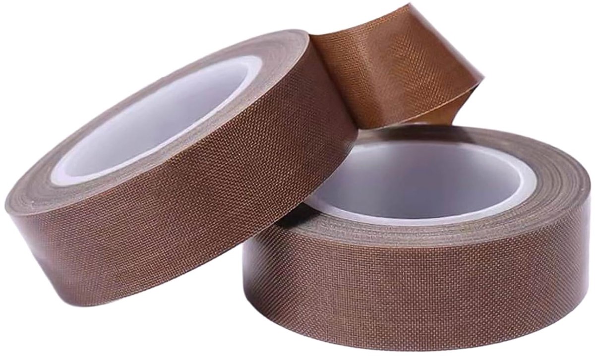 SnelShoppen - PTFE Hechtband, Warmtebestendig, 4 Maten, 0.18mm Dikte, 10m Lang, Hoog Temperatuur Teflon Tape voor Vacuüm Sealen en Diverse Toepassinge