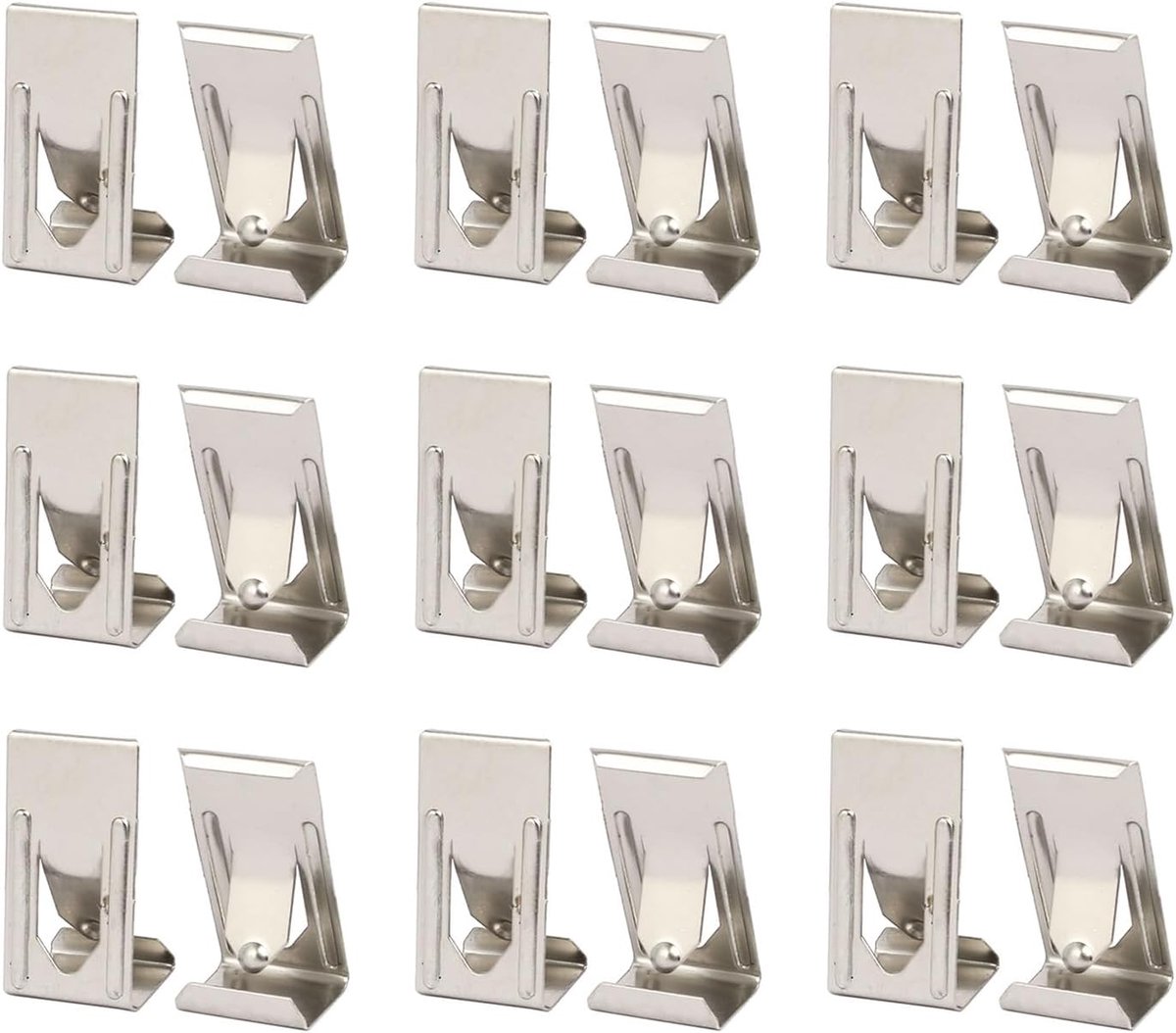 SnelShoppen - 30 Stuks 26 x 14mm Metaal Veer Klip Hanger voor Fotolijsten en Creatief Gebruik - Zilver - Eenvoudige Installatie zonder Schroeven