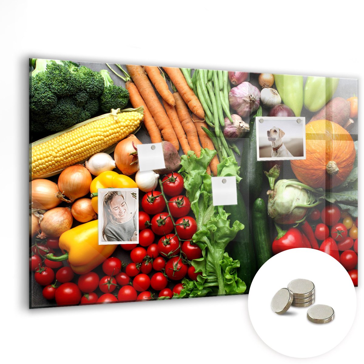 Coloray Glazen Magneetbord - Magnetisch Bord Afrikaans landschap - 90x60 cm - Veelkleurig Magneetbord - Magnetic Board - Glazen Magneetbord