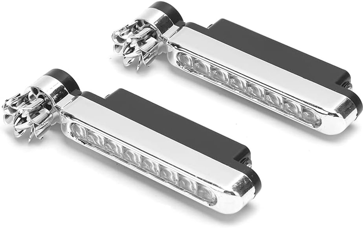 2pcs 8LEDs Car Auxiliary Lamp, Universal Wind Energy Powered Light Daytime Running Light LED Auxiliary Light - ShopVlot