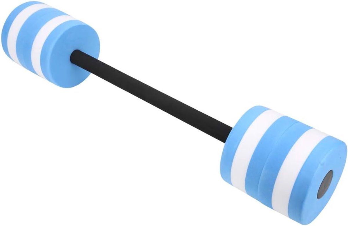SnelShoppen - Long Water Dumbbell - Drijvende Water Dumbbell voor Waterfitness - Sterke Drijvende Eigenschappen - Blauw-Wit - Ideaal voor Zwemmen en W