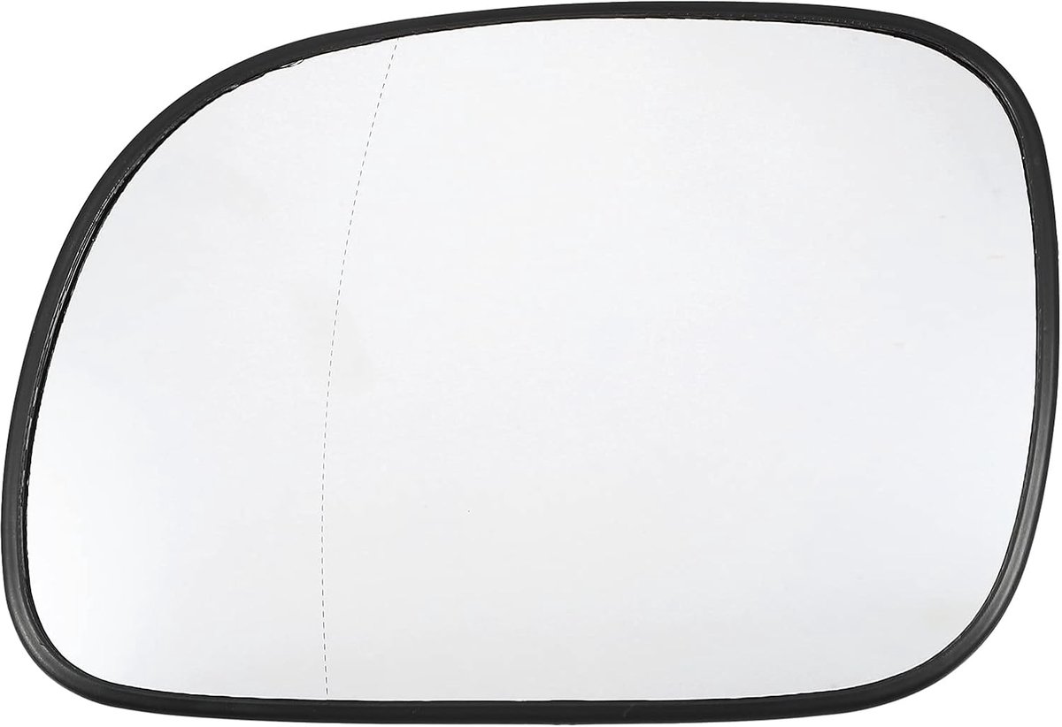 SnelShoppen - Verwarmd Auto Achteruitkijkspiegel Glas Links met Bevestigingsplaat - Vervangingsglas voor Diverse Auto's - 2001-2007