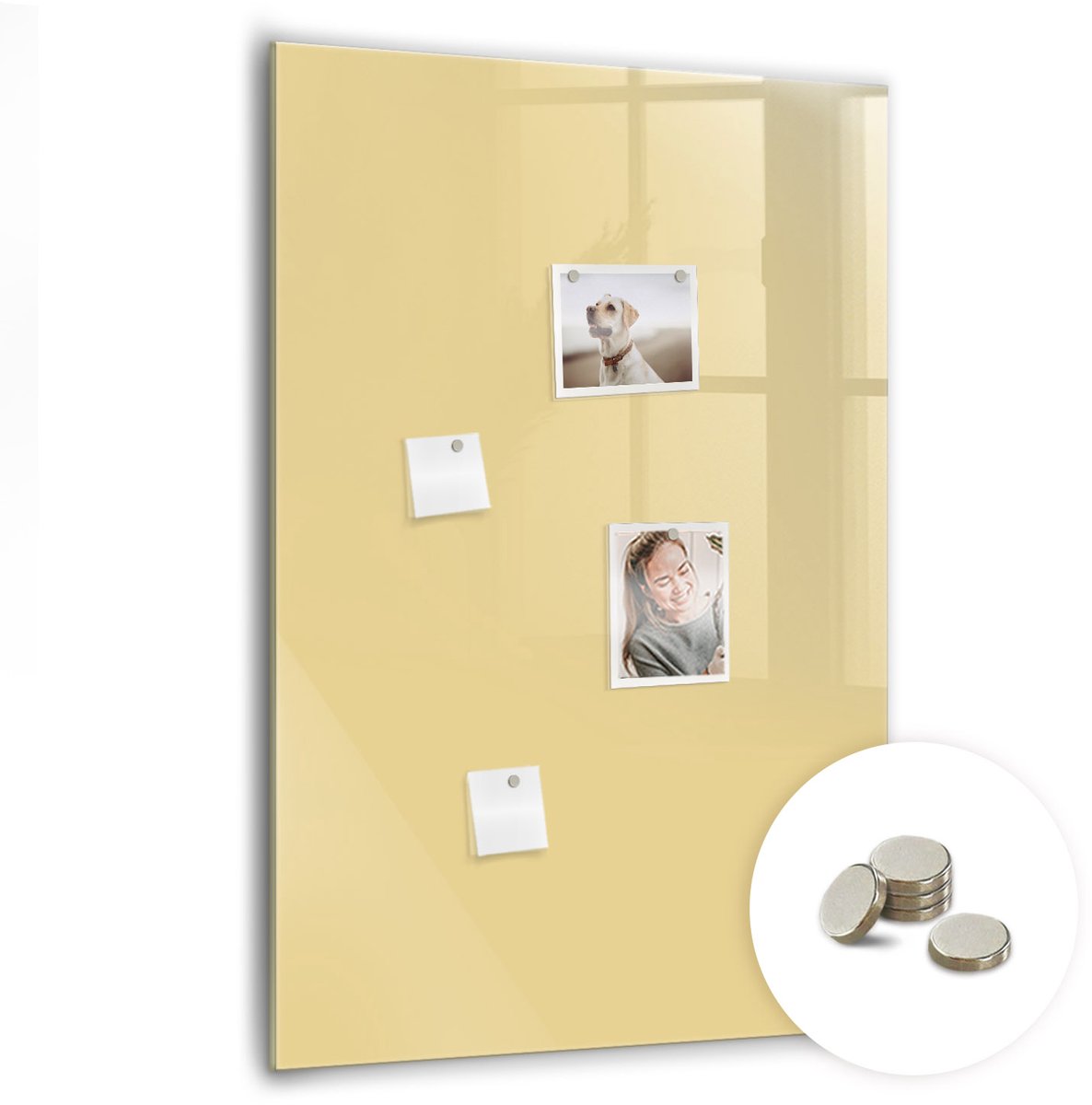 Coloray Glazen Magneetbord - Magnetisch Bord Herfstgroenten - 70x100 cm - Romig Magneetbord - Magnetic Board - Keuken Decoratie