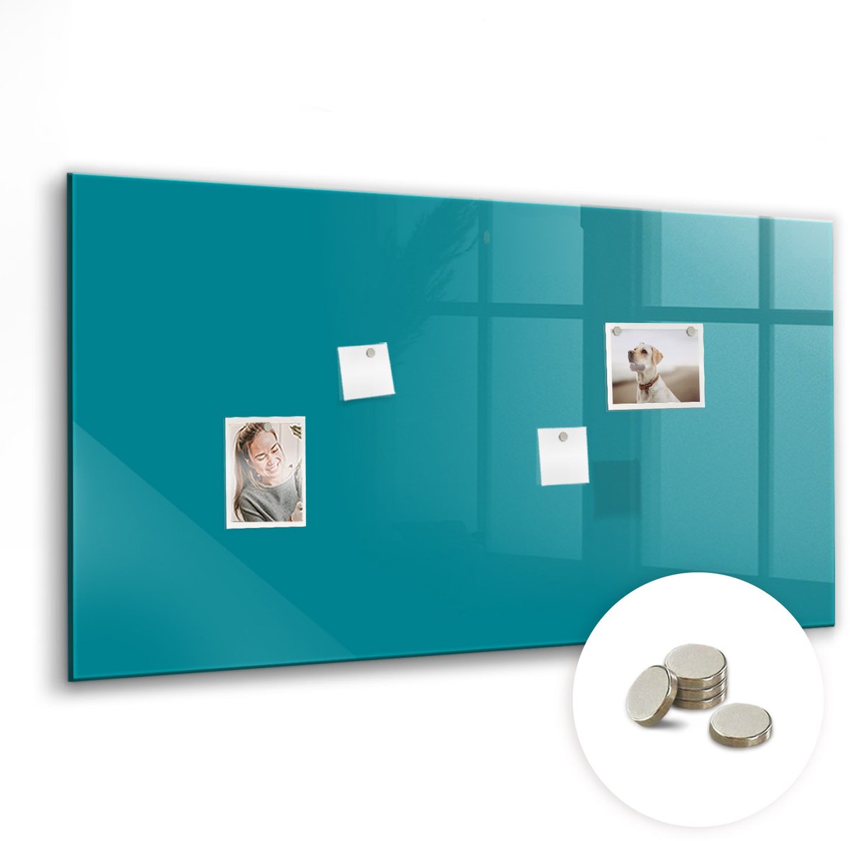 Coloray Glazen Magneetbord - Magnetisch Bord Bruine kleur - 120x60 cm - Maritiem Magneetbord - Magnetic Board - Woonkamer Decoratie