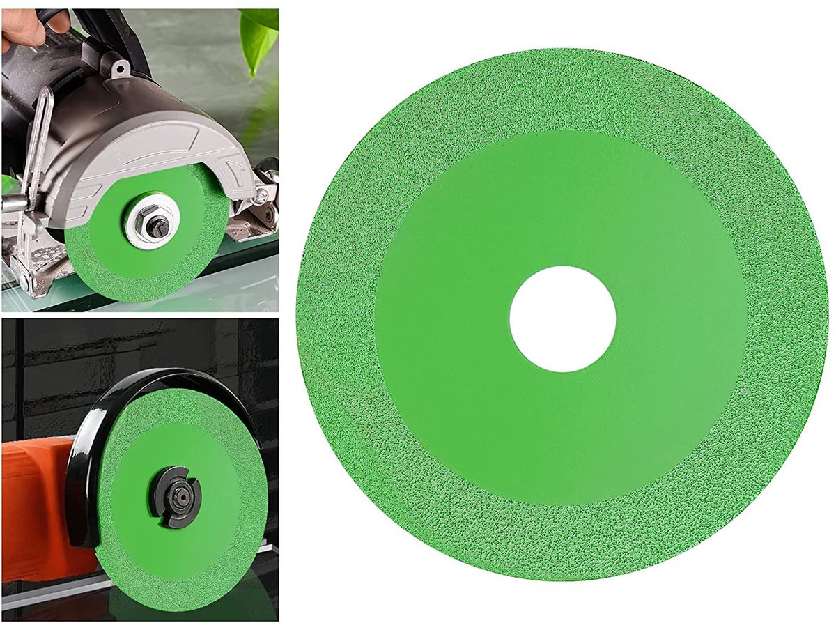 SnelShoppen - Diamantschijf voor Glas, 125mm Snijdisk, Snij- en Schuurdisc voor Tegels, Porselein, Jade, Graniet en Flessen, 1 Stuk
