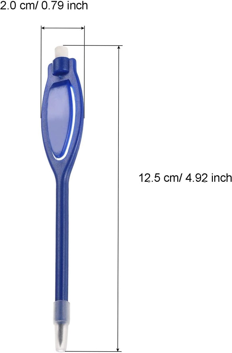 SnelShoppen - 20 Stuks Golf Scorepennen met Gum - Rond Clip - Plastic 2H Hooglighters voor Sportwedstrijden en Vergaderingen - Blauw
