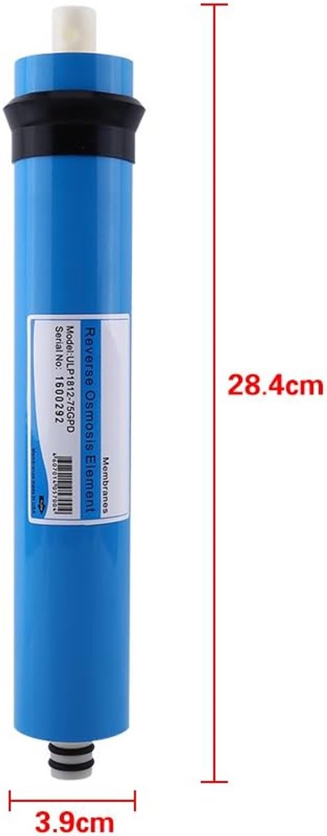 SnelShoppen - RO Membrane ULP1812 75 GPD Omgekeerde Osmose Waterfilter Vervanging voor Onderbouw Drinkwater Filtratiesysteem