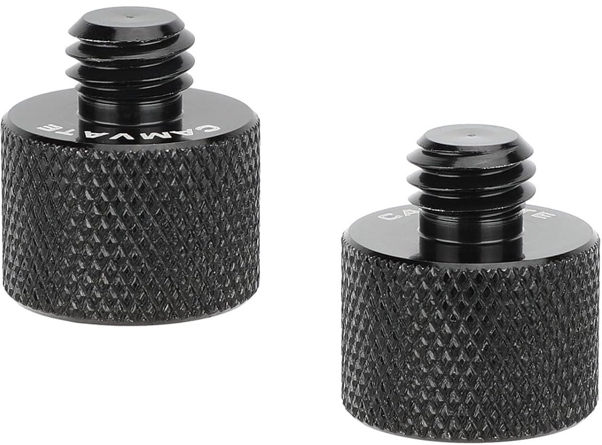 SnelShoppen - 5/8"-27 Bushing naar 3/8"-16 Plug Draad Adapter voor Microfoonstandaard (Set van 2) - Anodiseer Aluminium, Perfect voor Microfoon Access