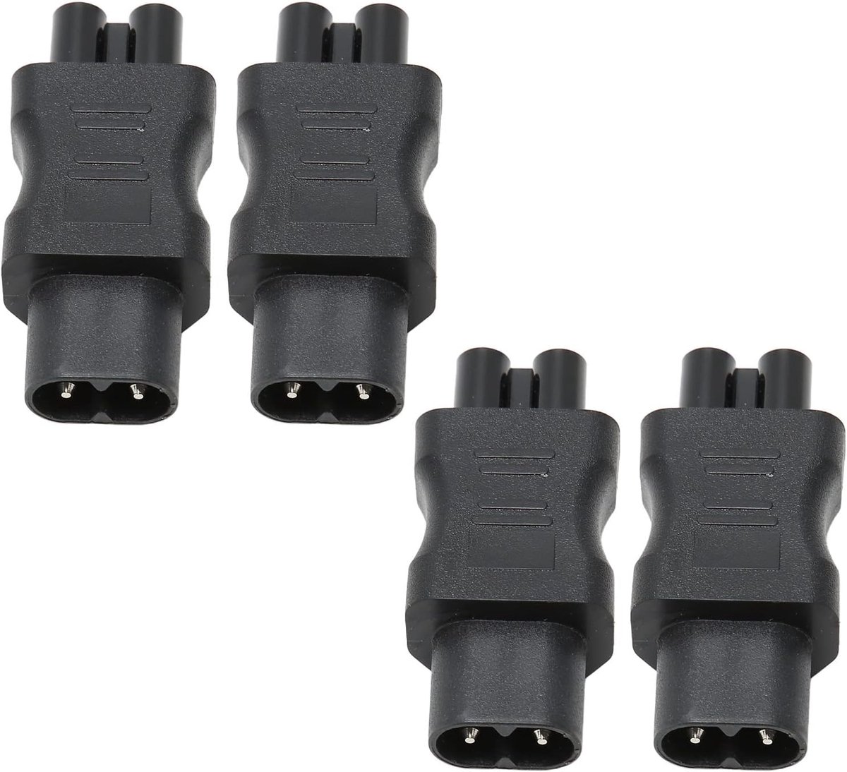 SnelShoppen - 4 stuks IEC320 C8 naar C5 Voedingskabel Adapters - Universele 10A 250V Converter voor Laptop, Voedingsadapter, UPS en Server