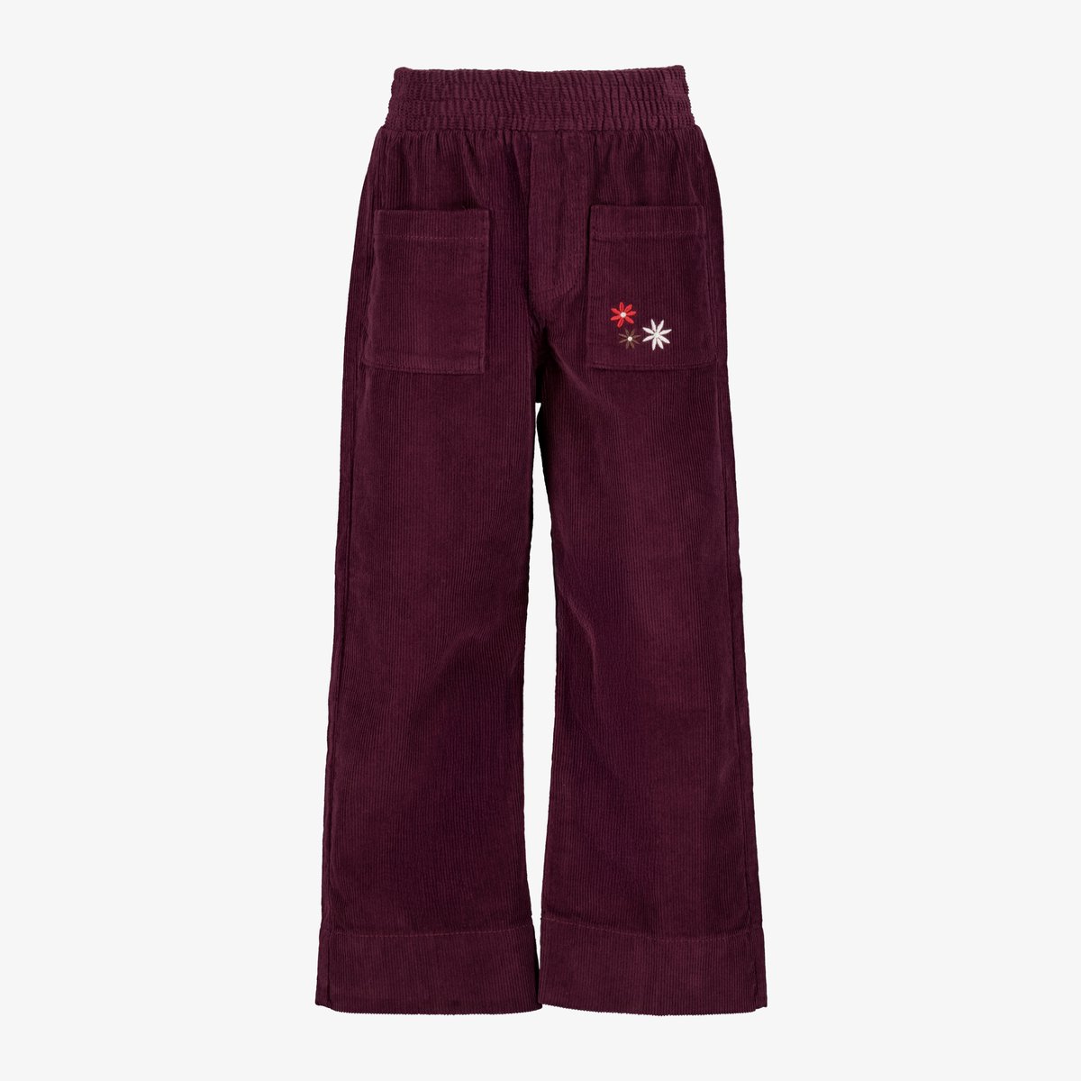 TwoDay wide leg meisjes corduroy broek bordeaux - Rood - Maat 128