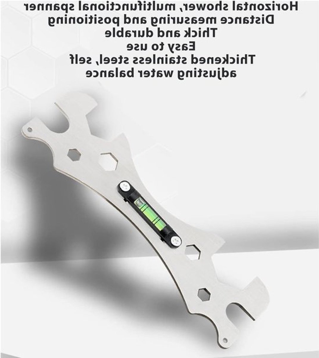Premium Universele Multifunctionele Badkamersleutelset met Geïntegreerd Niveau voor Kraan, Douche en Sanitairinstallaties - Ideaal voor Klusprojecten en Onderhoud