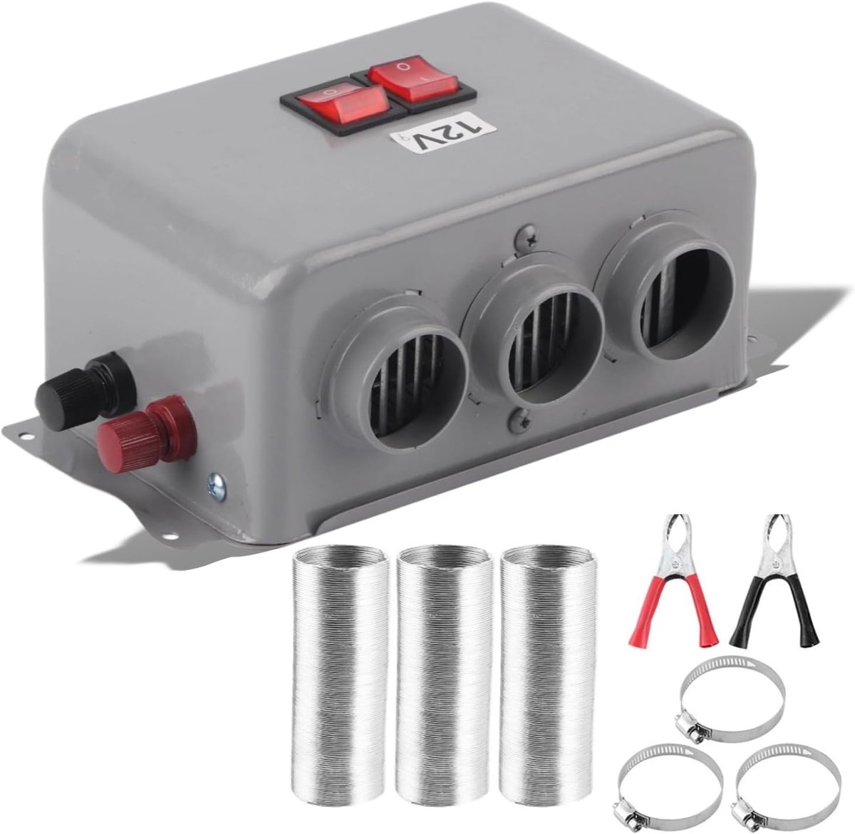 SnelShoppen - Winterkachel met Snelle Verwarming, 3 Openingen, 600 W-800 W, Compact, Dubbele Schakelaar voor Ontdooien en Verwarmen