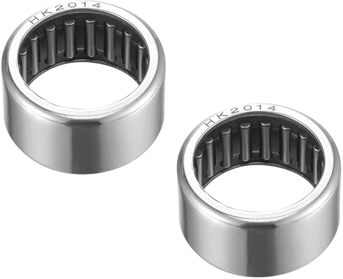 SnelShoppen - 2 stuks naaldlagers Hk2014 - 20mm binnen diameter, 26mm buiten diameter, 14mm breed, staal met open einde voor landbouwtoepassingen