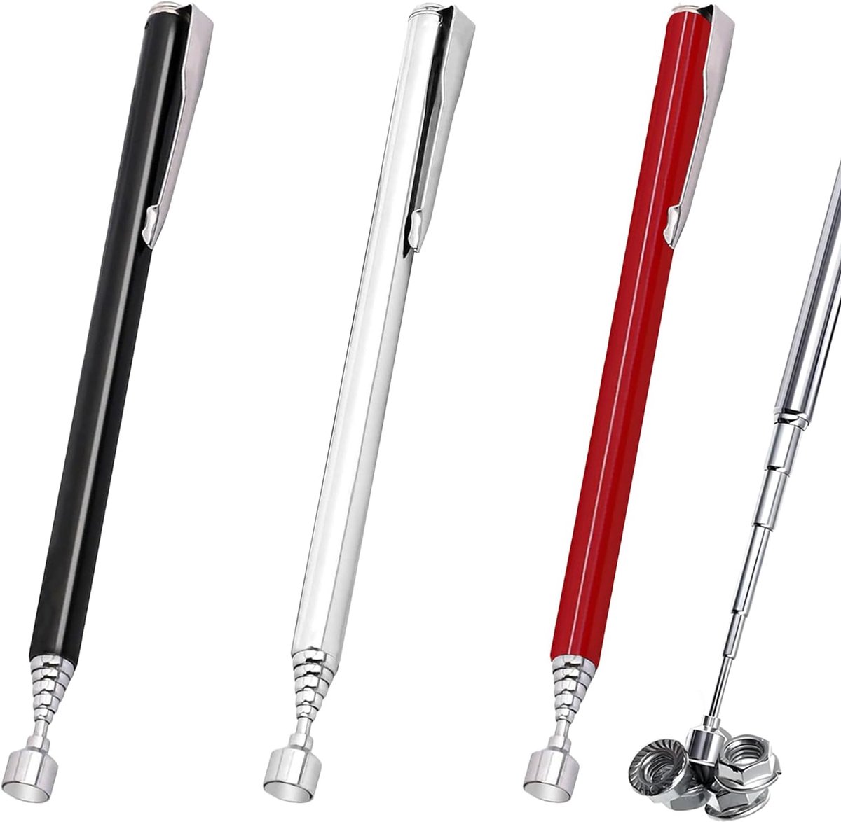 3 Pcs Telescopic Magnetic Pickup Tool Fishing Rod Set - Extendable Magnetic Handheld Stick - ShopVlot