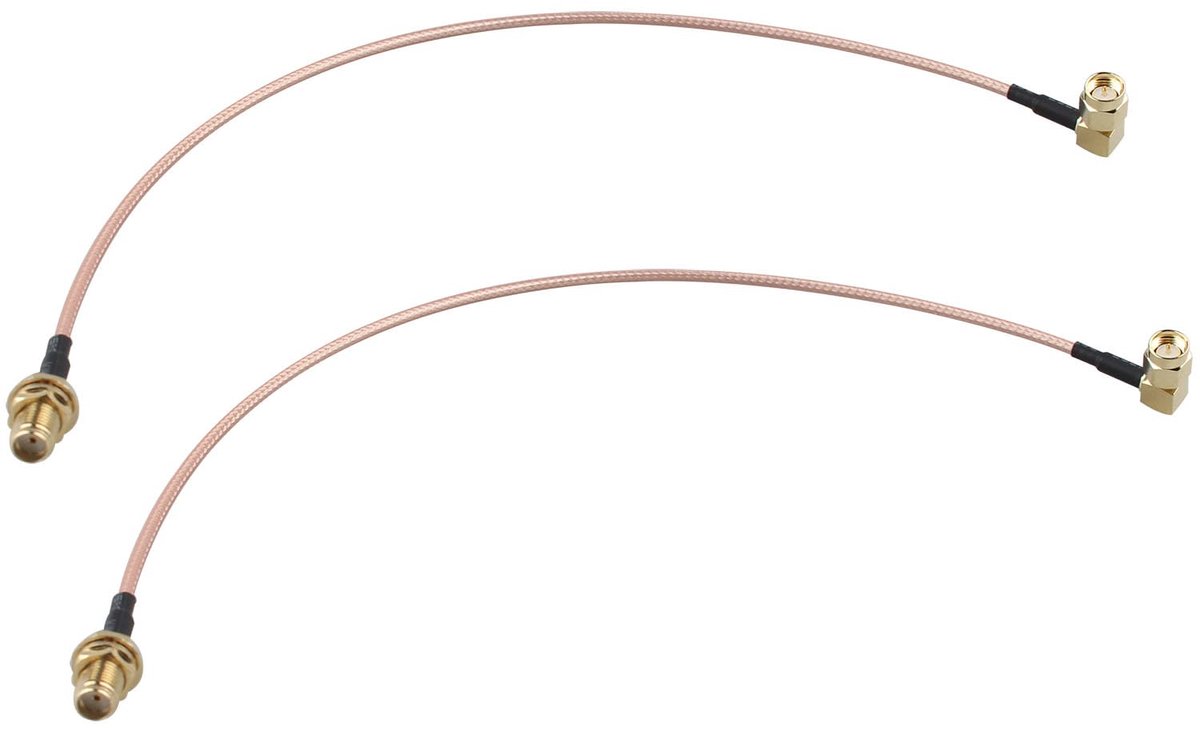 SnelShoppen - 2 Stuks SMA Kabel 4G Antenne Kabel SMA Vrouwelijk naar SMA Mannelijk RF Kabel RG316 30cm voor 4G LTE Antenne Router DAB Auto Radio Homem