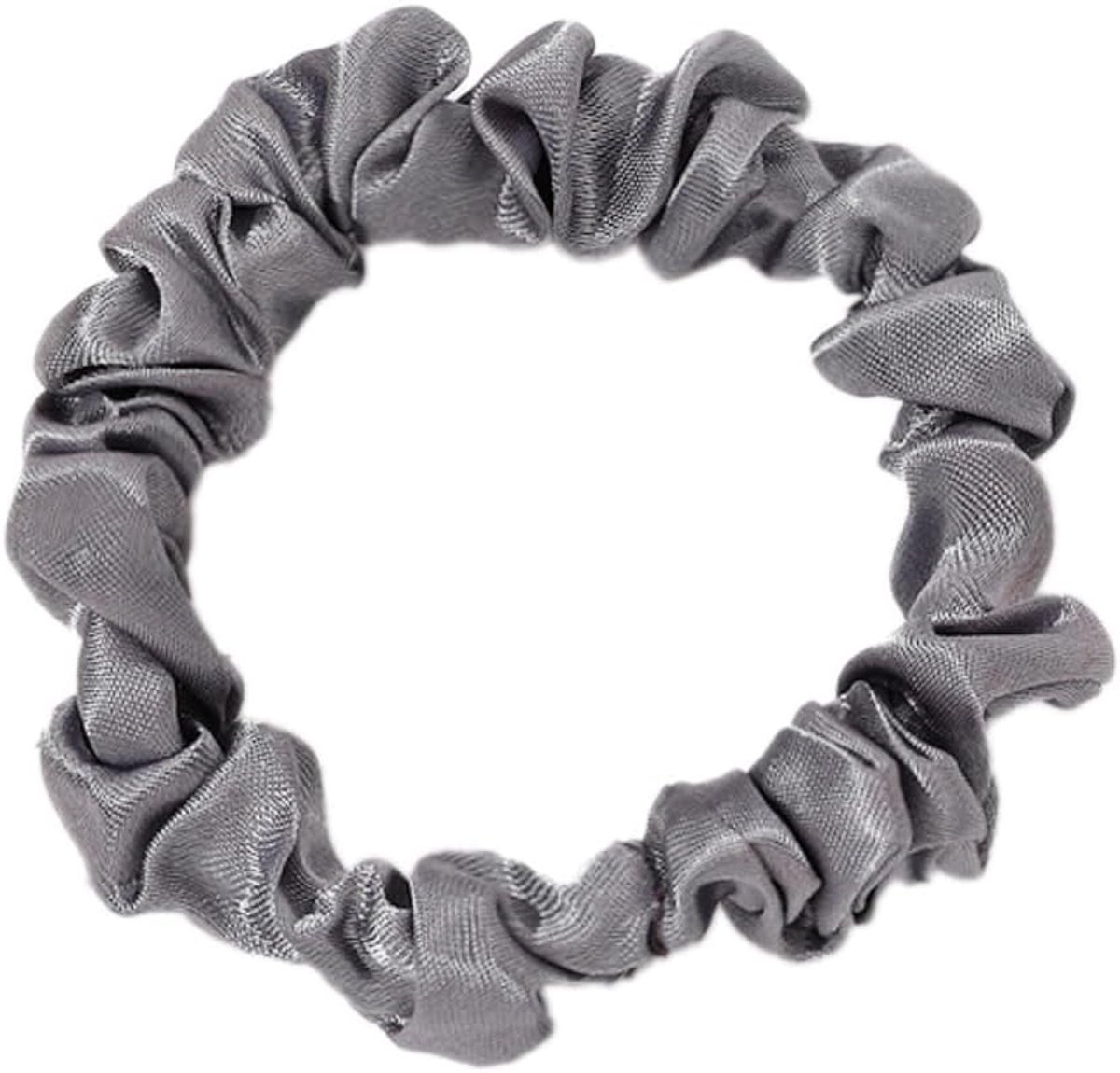 SnelShoppen - Set van 5 Dunne Haarbanden - Satijnen Scrunchies - Elastische Haarkringen - Zachte Haaraccessoires voor Vrouwen en Meisjes - Ponytail St