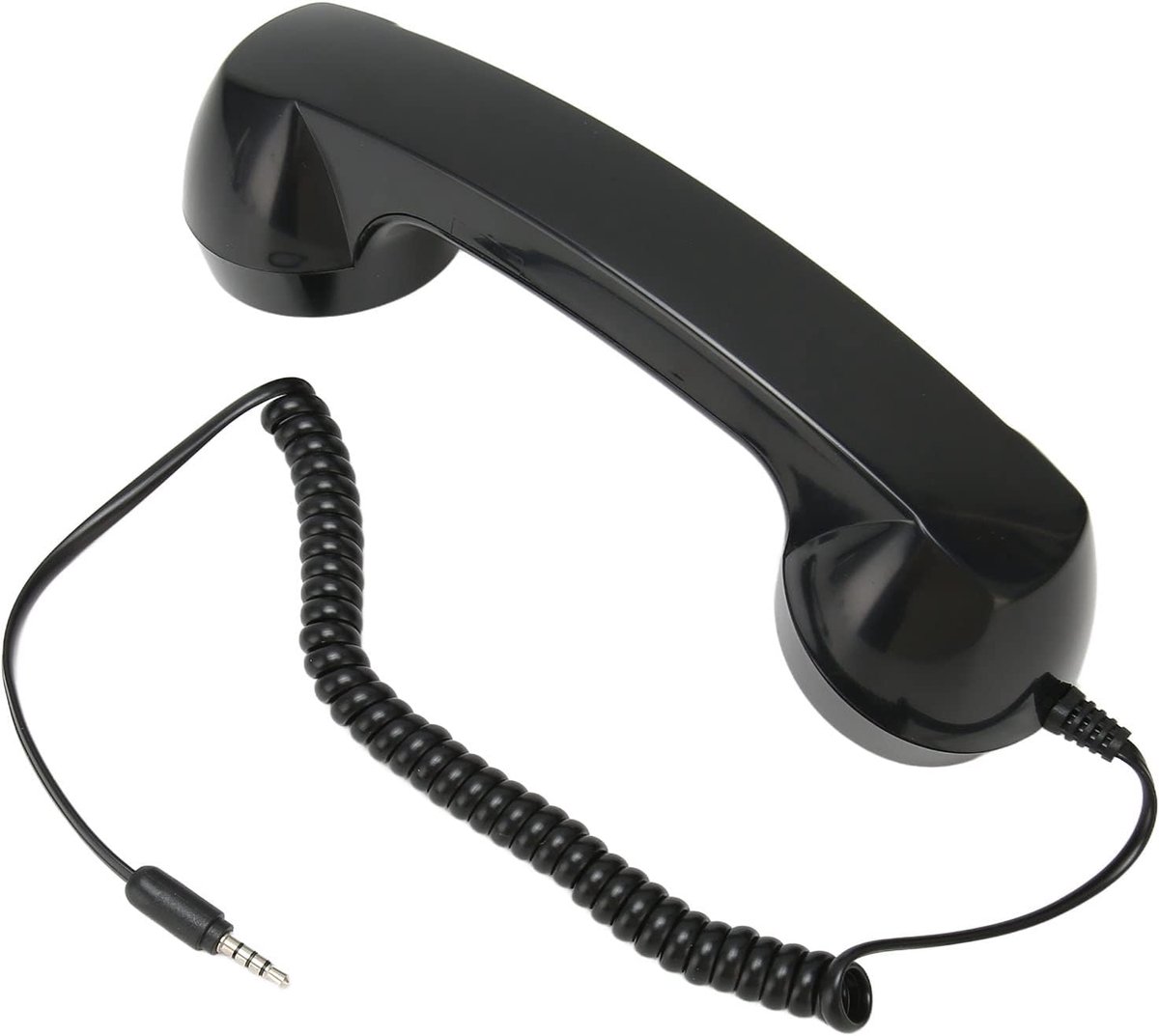 SnelShoppen - Retro Telefoon Ontvanger Vintage Handset, Anti-stralings Bedrade Telefoon Ontvanger met 3.5mm Koptelefoon Jack voor Mobiele Telefoon