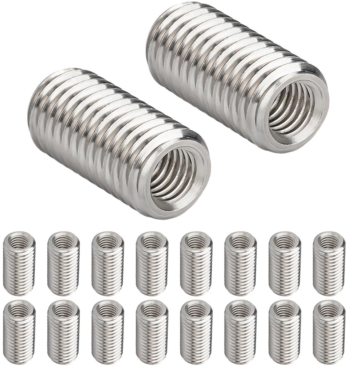 SnelShoppen - 20Pcs Draadversterkers M6 Mannelijk naar M3 Vrouwelijk Verbindingsmoer, 6mm Draad Sleeve voor Meubelprojecten en Reparatie