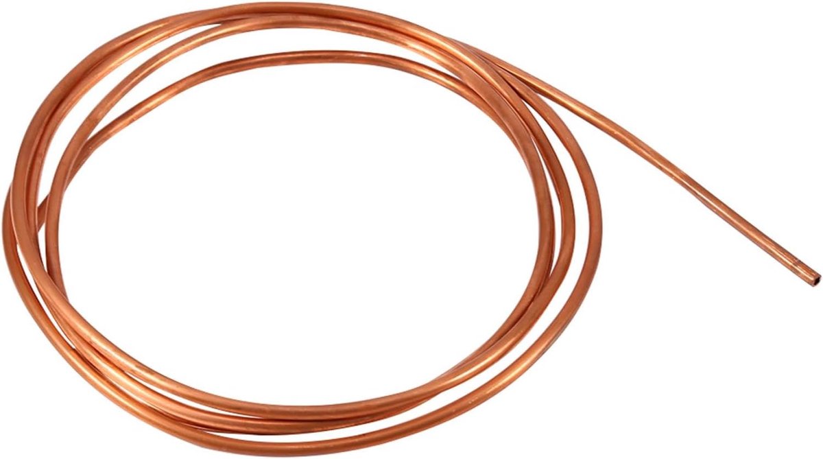 SnelShoppen - 2M Zachte Koperen Buis OD 4mm, 4mm Koperbuis, 4mm Koperbuizen, Hoge Kwaliteit, Ductiel, Weerstand, Lasbaarheid, Tuin, Klussen, Bouw