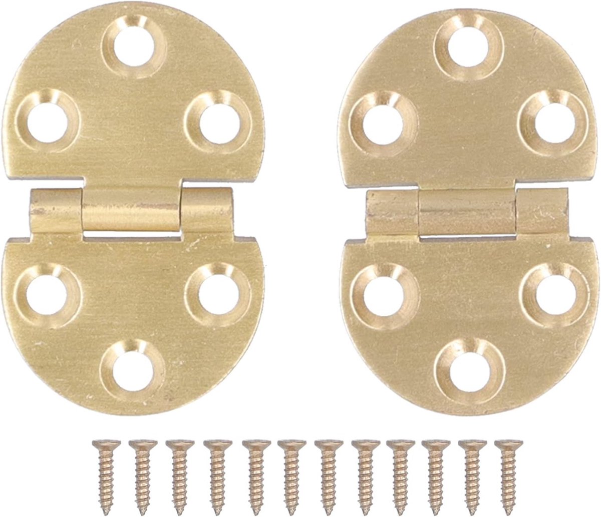 SnelShoppen - 2 Sets Kasten Scharnieren 180 Graden Vouwbare Flip Scharnieren 47x30mm voor Vouwtafel, Deurscharnier, Vouwscharnier, Meubelaccessoires