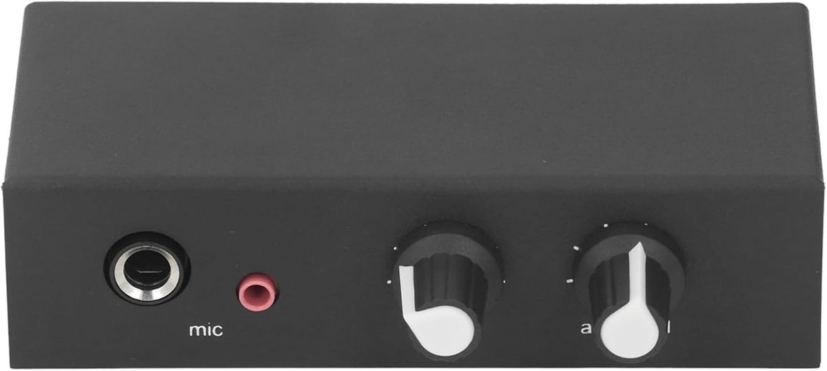 SnelShoppen - Stereo Sound Preamplifier, Kleine Microfoon Hoofdtelefoon Versterker, Phono Platenspeler Voorversterker met Onafhankelijke Knop, Voor De