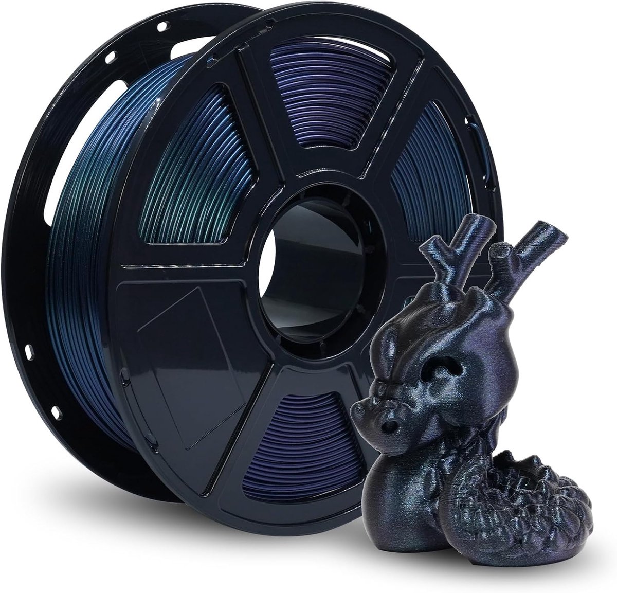 SnelShoppen - PETG Filament 1.75mm 1kg Hoogwaardige Sterkte Multi-Kleur (Verbrand Titanium) voor 3D Printen, Perfect voor Buiten en Langdurig Gebruik
