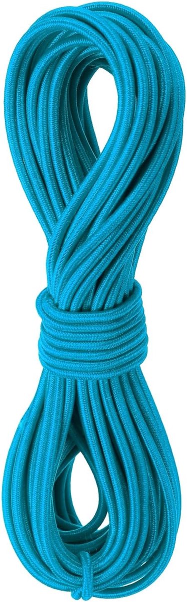 SnelShoppen - Elastisch koord stretch string zwaar touw 2,8 mm 11 meter lang rubberen touw meerblauw voor naaien, kamperen, doe-het-zelf ambacht, kral