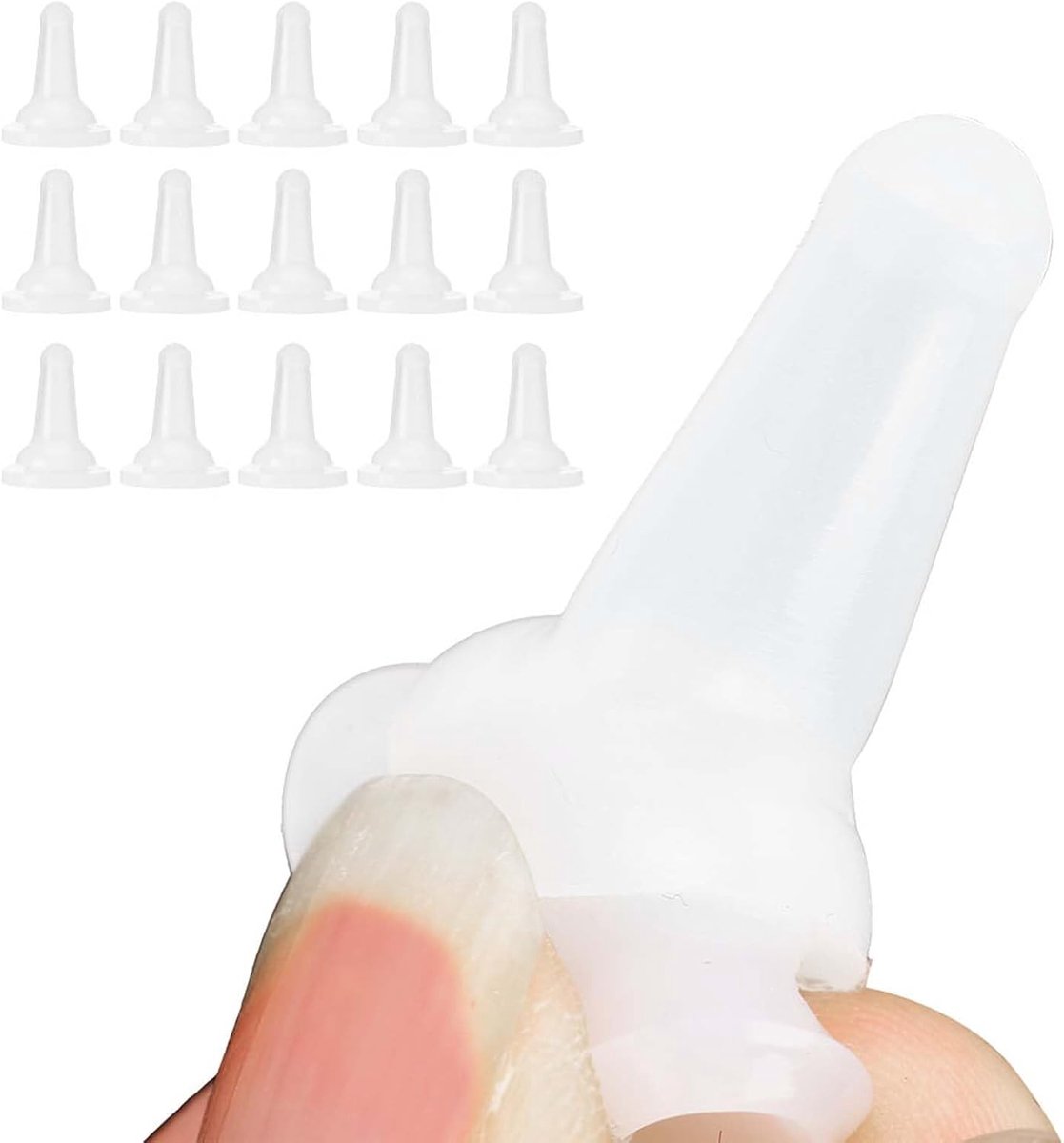 SnelShoppen - 15Stuks Dieren Voeder Nippel, Siliconen Fles Nippel, Zachte Voeder Nippel Accessoire voor Katten en Honden, Comfortabel en Gebruiksvrien
