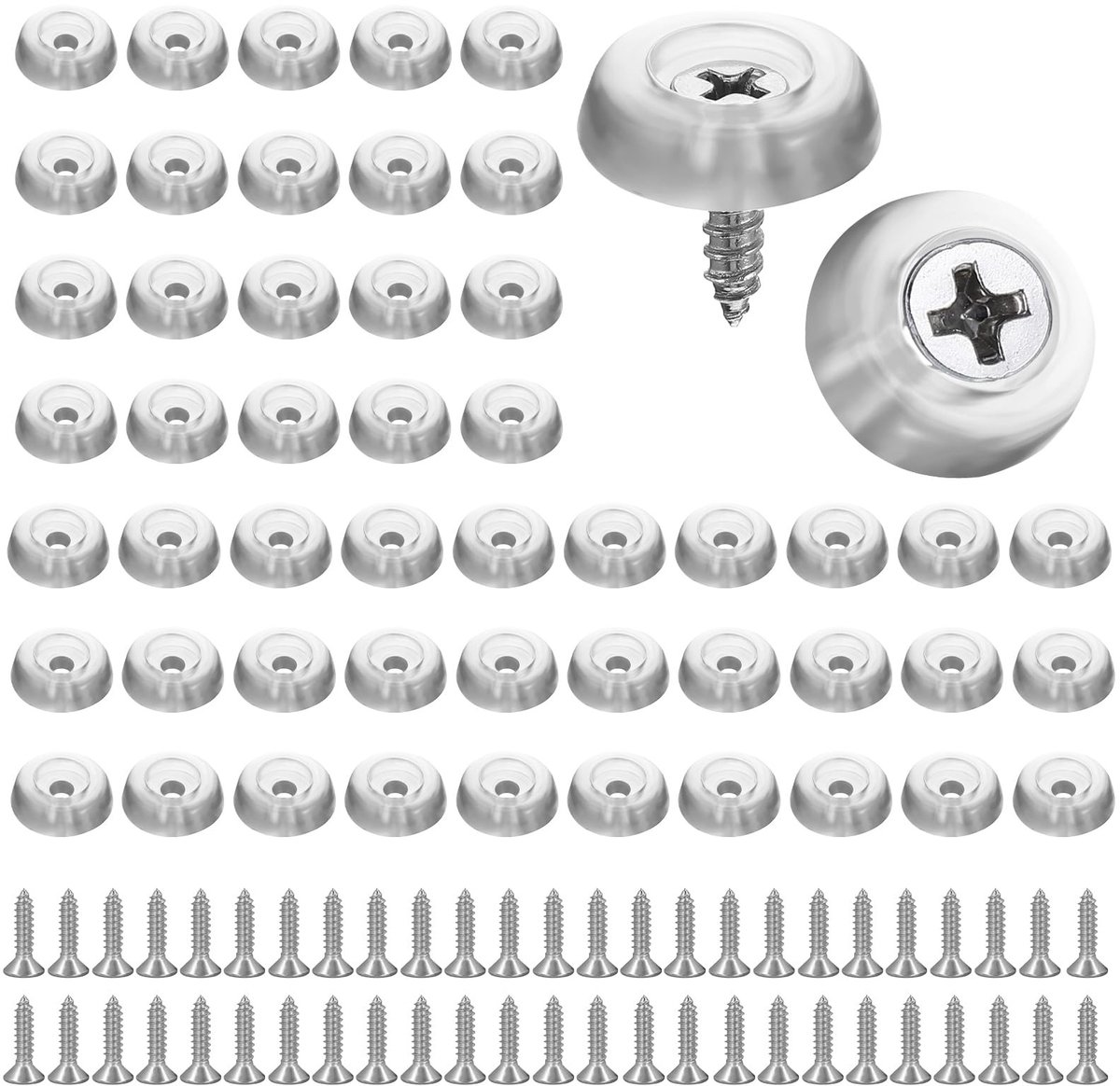Solidchoice - Set van 50 Transparante Rubber Voeten voor Meubels