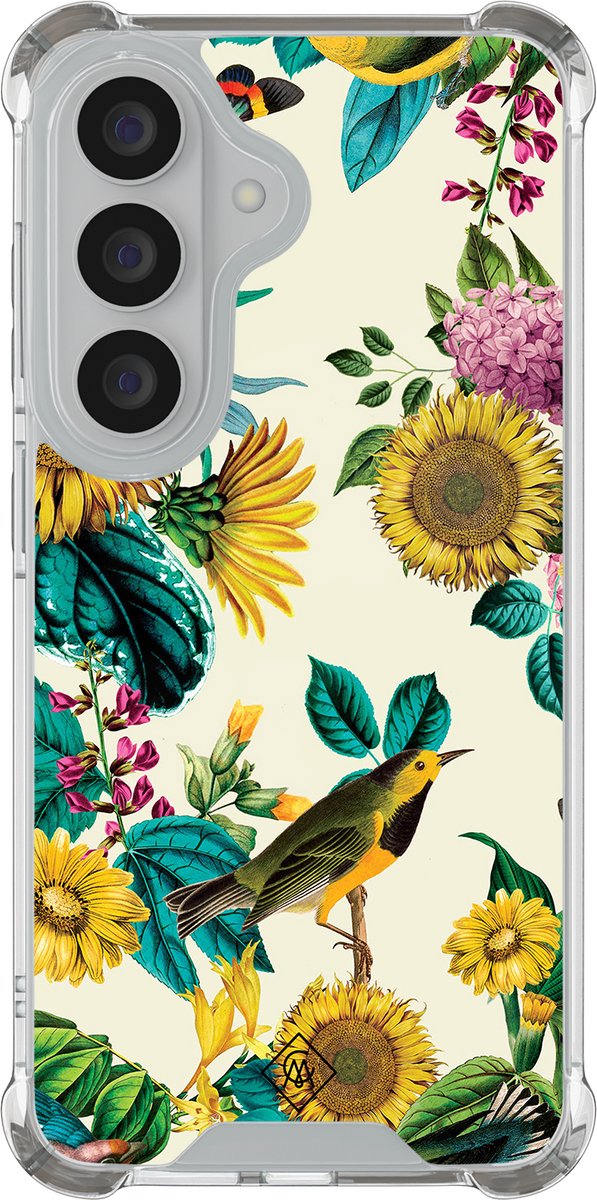 Casimoda® hoesje - Geschikt voor Samsung Galaxy S26 Plus - Zonnebloemen / Bloemen - Shockproof case - Extra sterk - TPU/polycarbonaat - Multi, Transparant