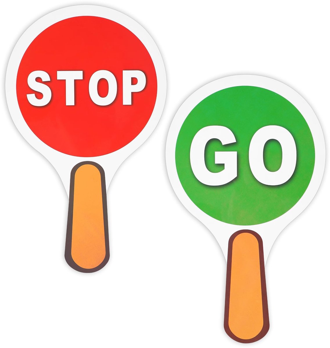 Solidchoice - 2 Stuks Dubbelzijdig Stop & Go Verkeersbord voor Veiligheid