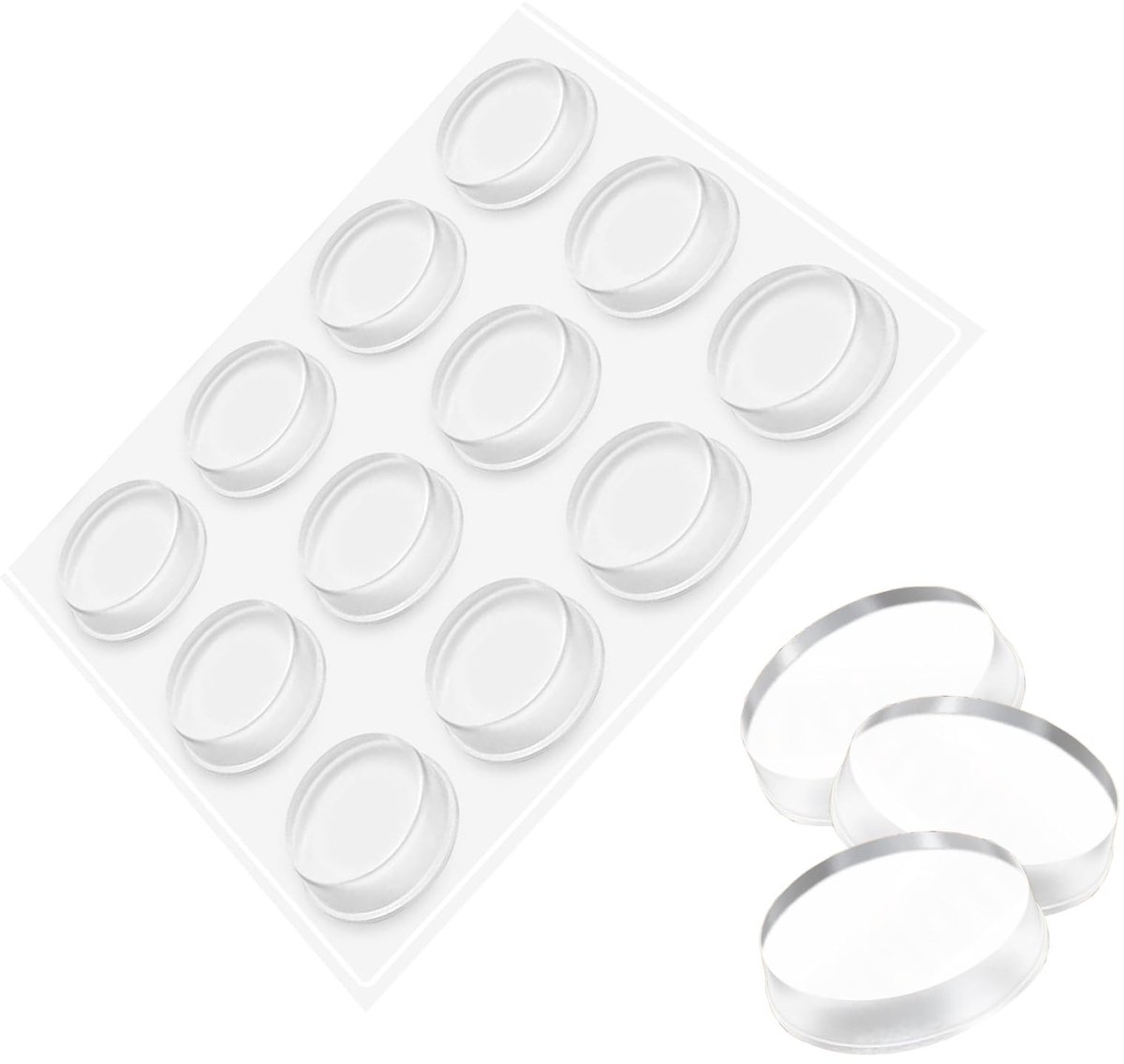 Solidchoice - Set van 12 Zelfklevende Rubber Pads voor Meubels