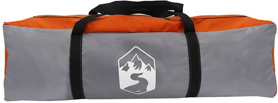 vidaXL - Tunneltent - 2-persoons - waterdicht - grijs - en - oranje van Merkloos — afbeelding 4