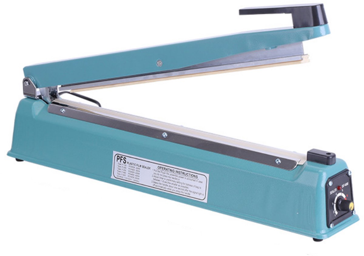 Metalen impuls sealing machine 8 inch, 220V EU aansluiting handmatige zakdichtmachine voor luchtdichte afsluiting van plastic zakken in huis en bedrijfsomgeving