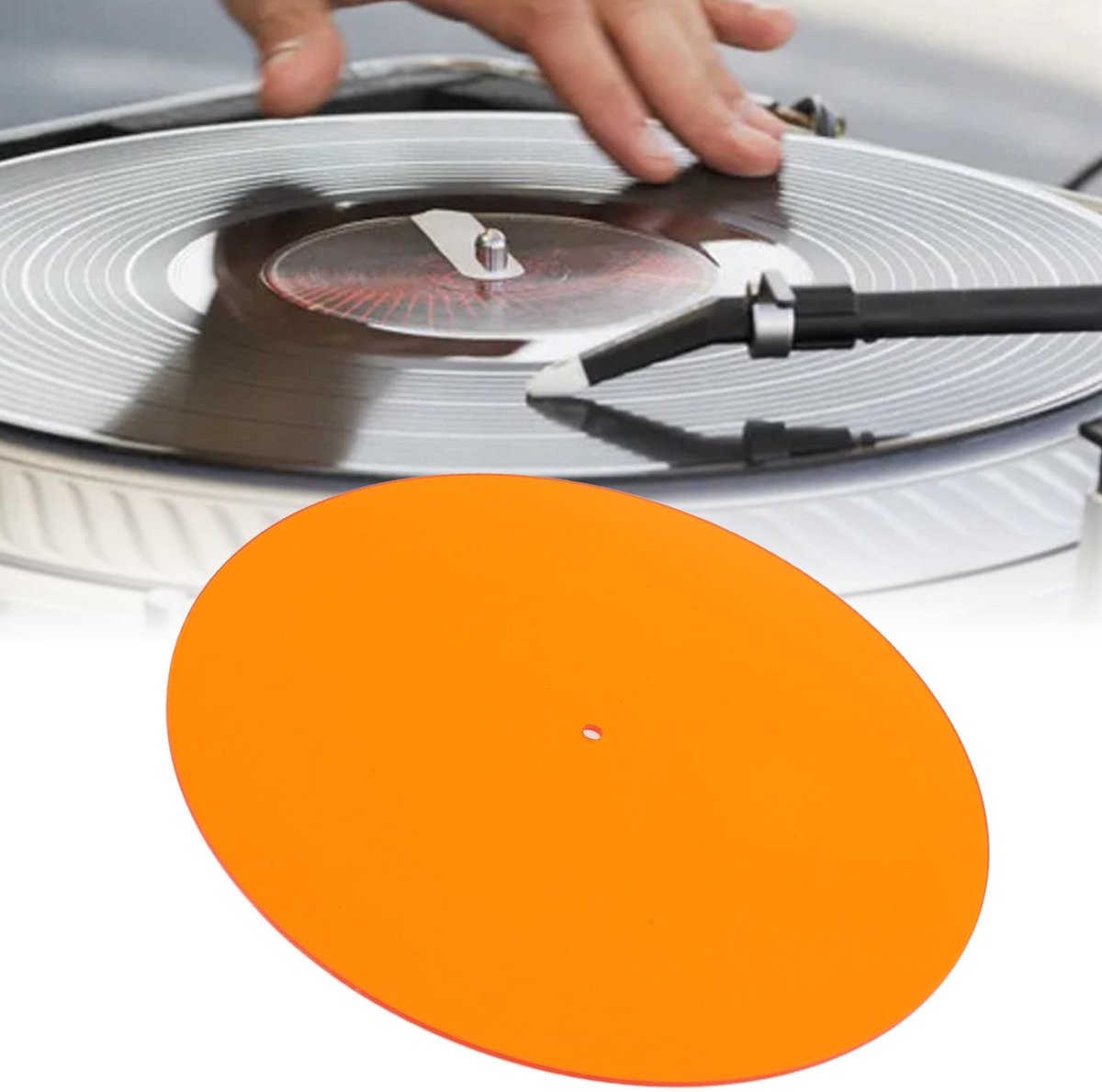Solidchoice - Transparante Acryl Platenspeler Mat voor 12 Inch Platen